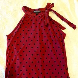 BR tank burgundy with navy dots worn once